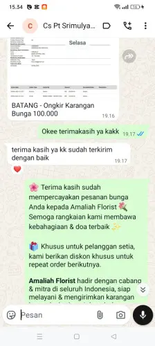 Testimonial Papan Bunga bukittinggi